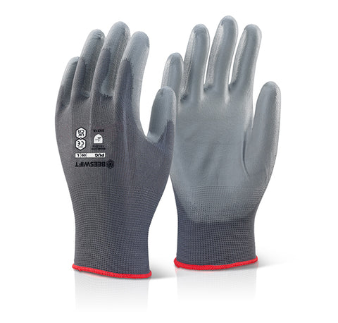 PU COATED GLOVE GREY