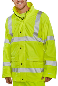 SATURN YELLOW BSEEN PU JACKET