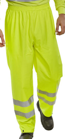 SATURN YELLOW BSEEN PU OVERTROUSER